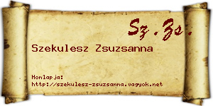 Szekulesz Zsuzsanna névjegykártya